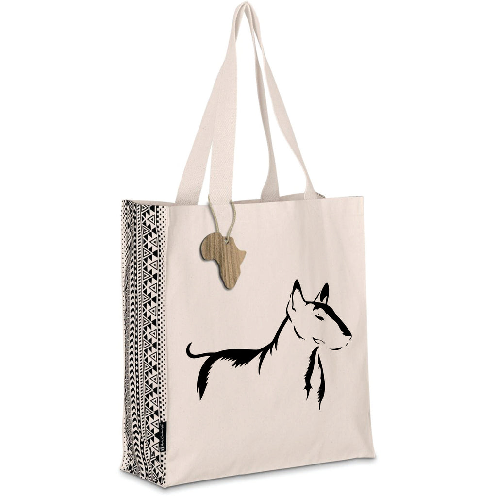 Bull Terrier Symmetry Cotton Tote Bag