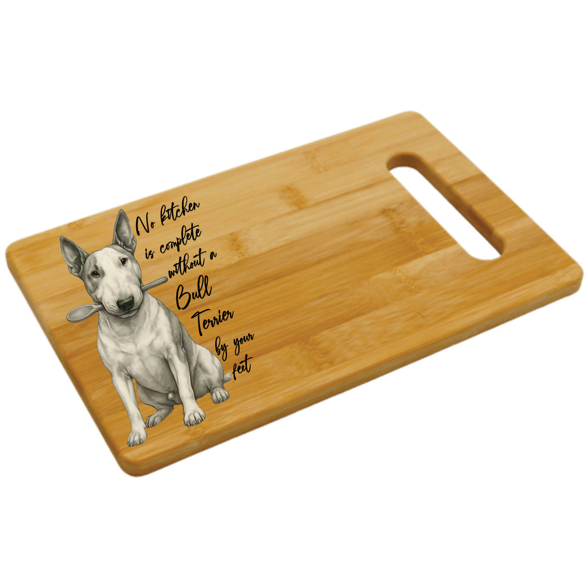 Bull Terrier Bamboo Cutting Board