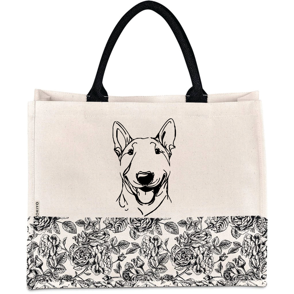 Bull Terrier Okiyo Printed Cotton Tote Bag