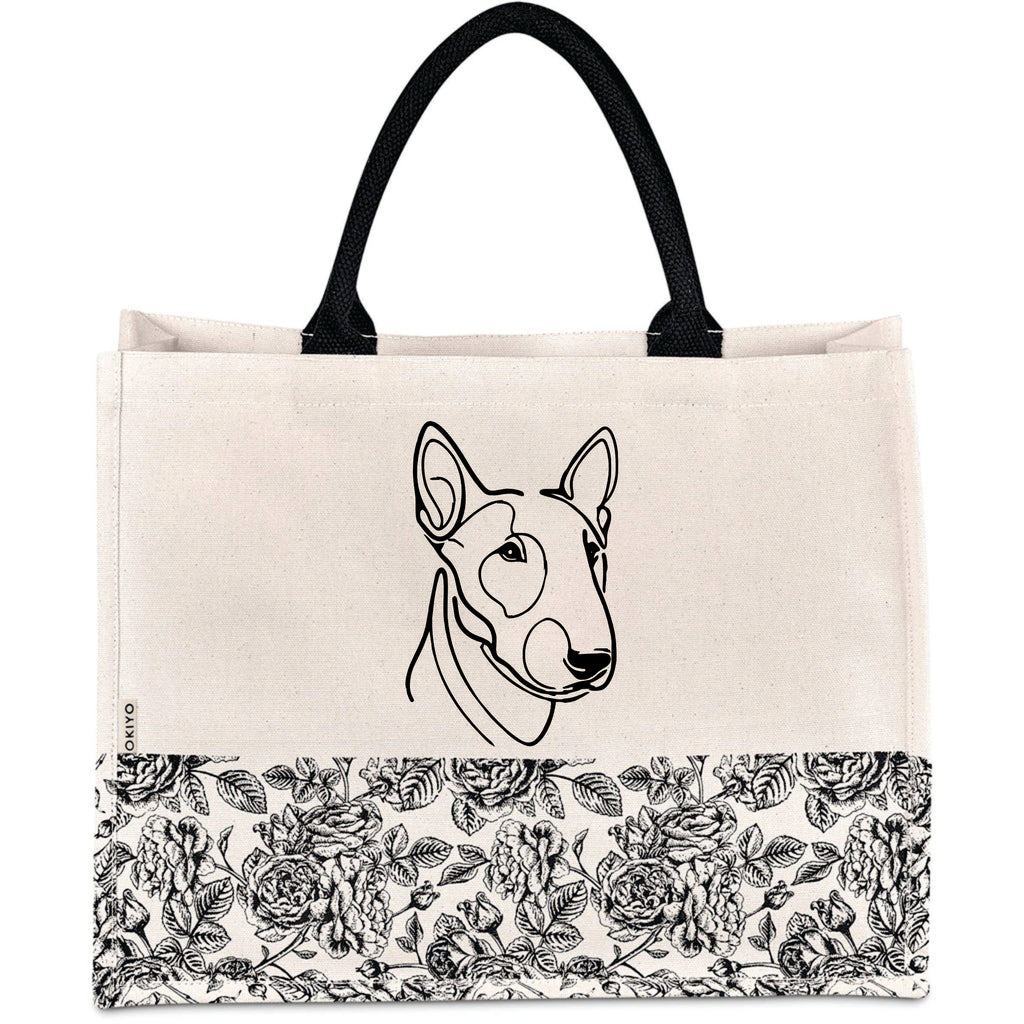 Bull Terrier Okiyo Printed Cotton Tote Bag