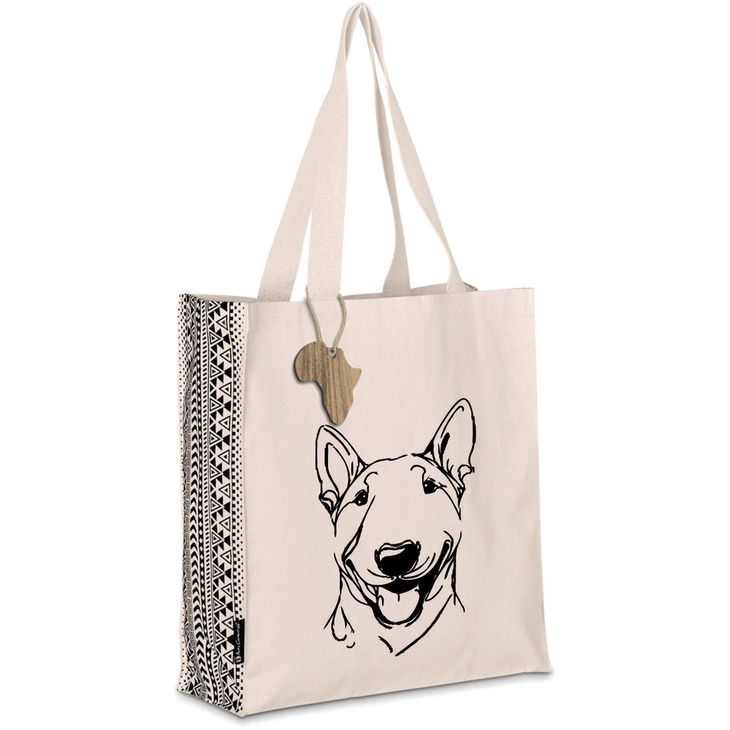 Bull Terrier Symmetry Cotton Tote Bag