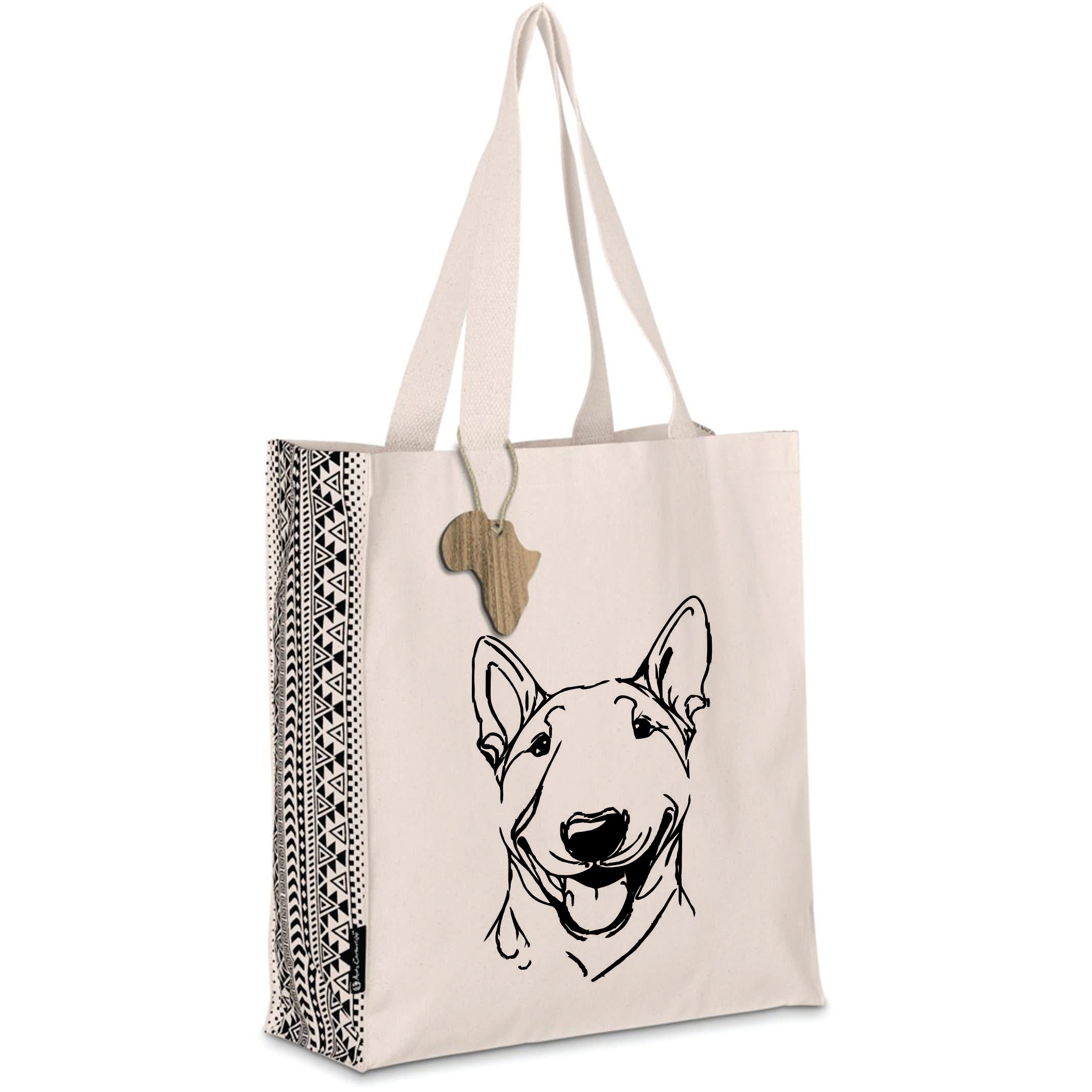Bull Terrier Symmetry Cotton Tote Bag