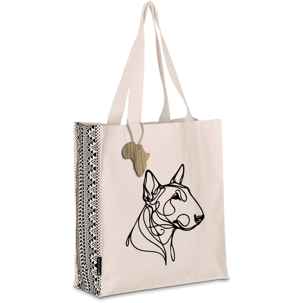 Bull Terrier Symmetry Cotton Tote Bag