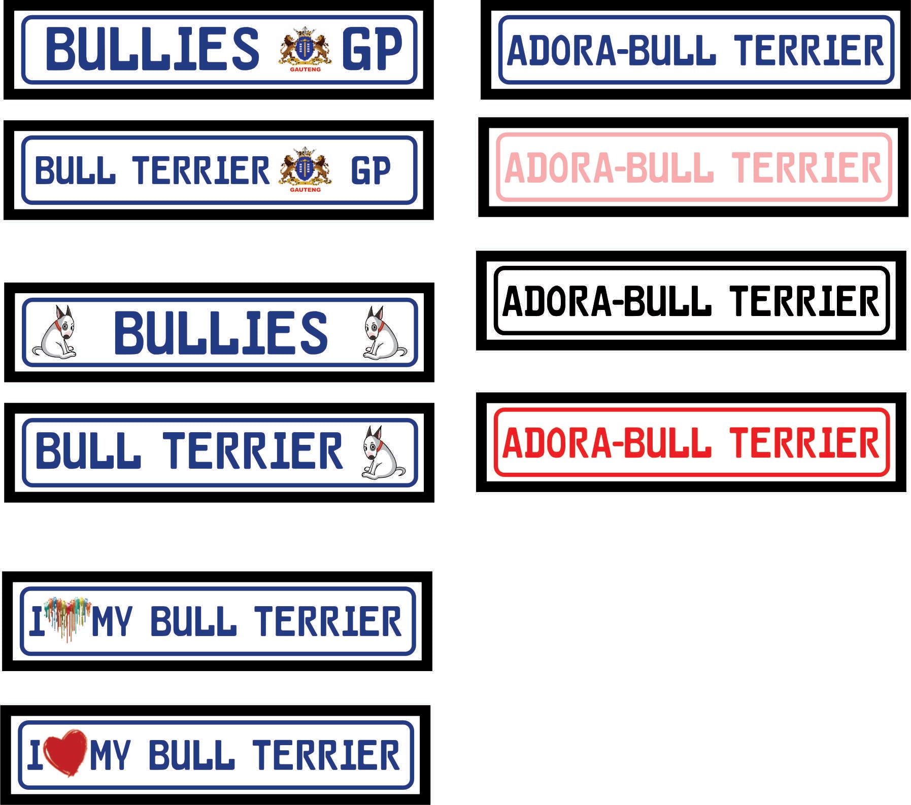 Bullies Numberplate Keyrings