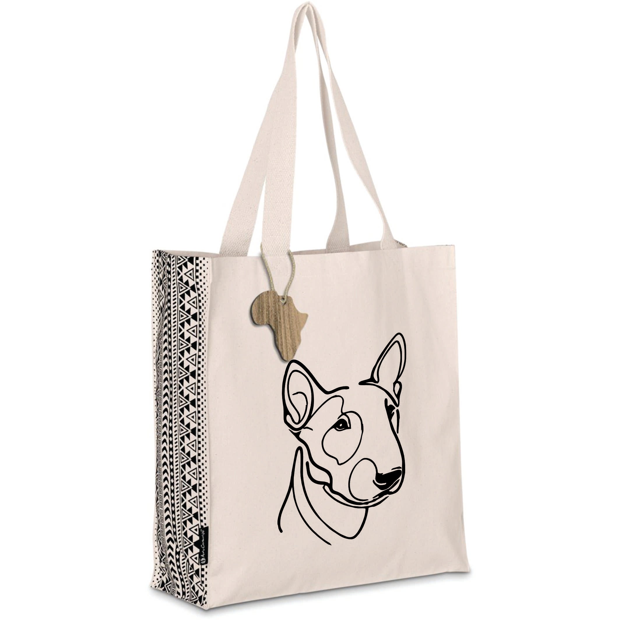 Bull Terrier Symmetry Cotton Tote Bag