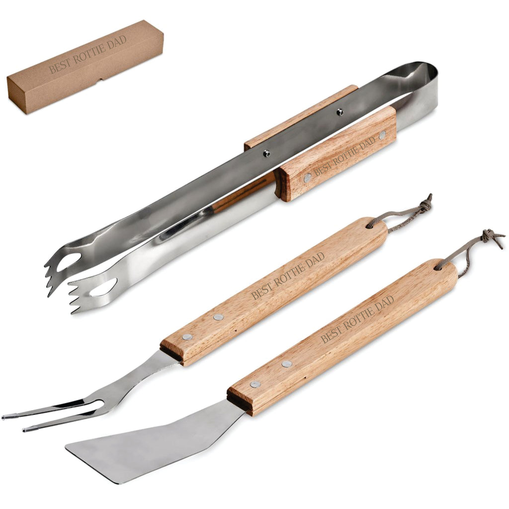 Bamboo 3 Piece Braai Set
