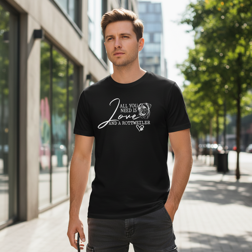 T-Shirt All You Need Is Love And A Rottweiler