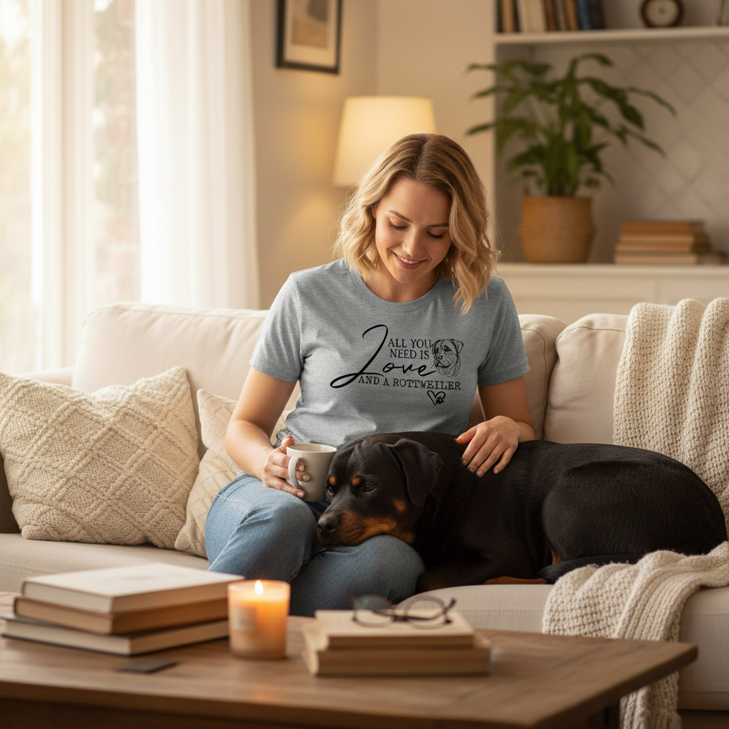 T-Shirt All You Need Is Love And A Rottweiler