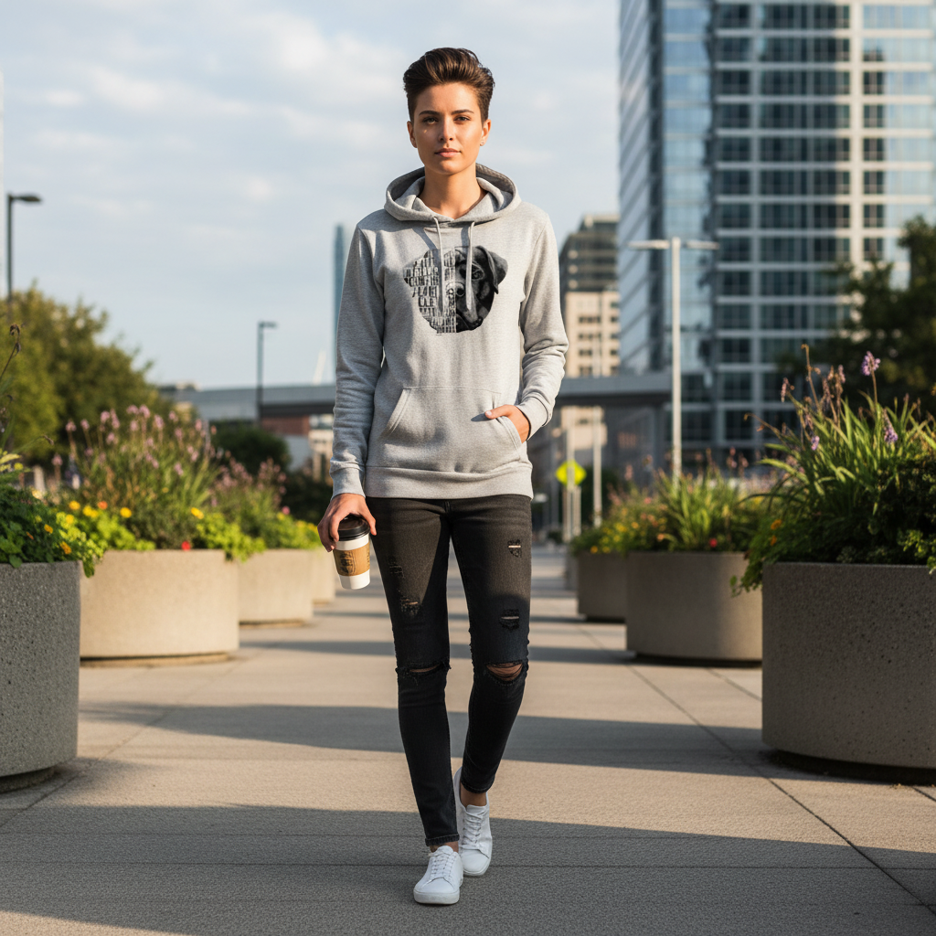 Hoodie in urban lifestyle setting