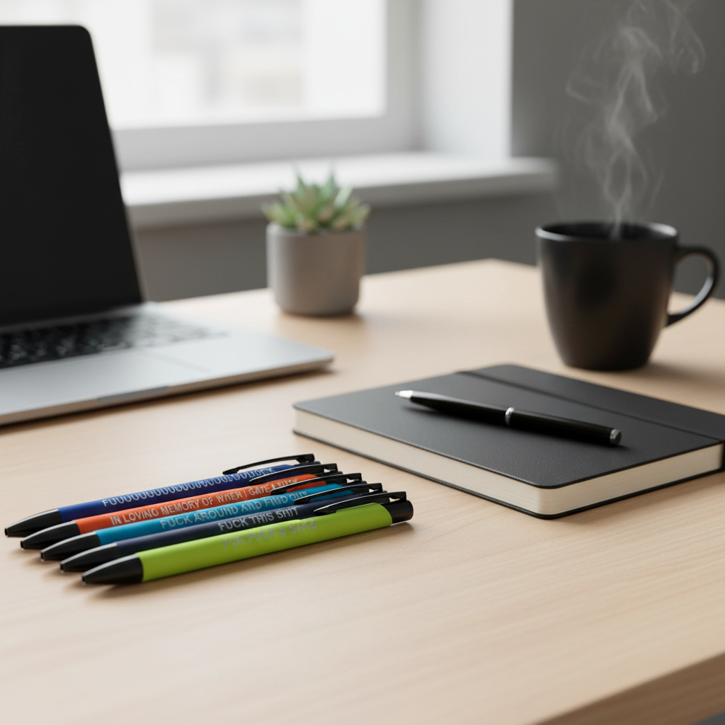 Pens on modern office desk lifestyle