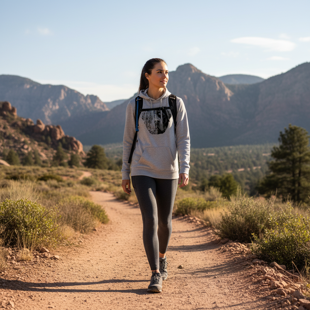Hoodie in active outdoor lifestyle scene