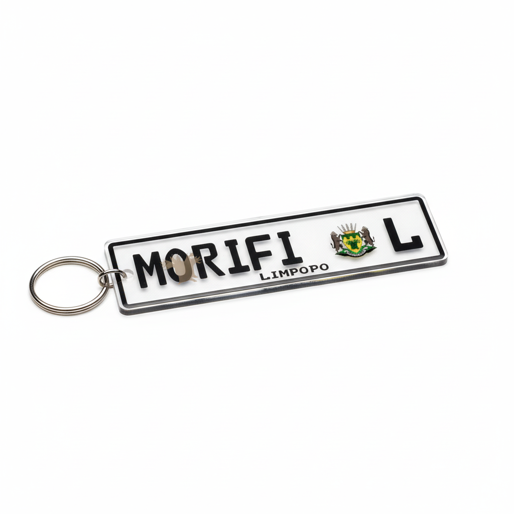 Single province numberplate keyring detail shot