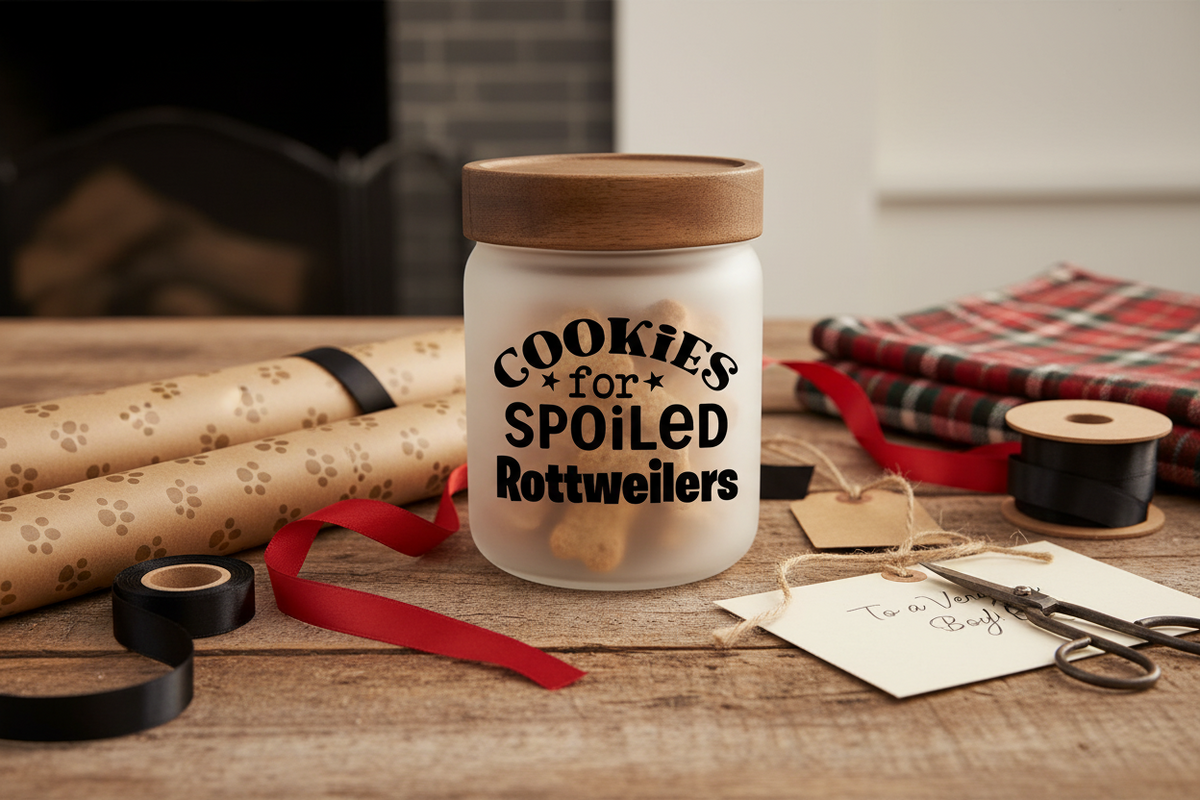 Treat Jar Spoiled Rottweiler