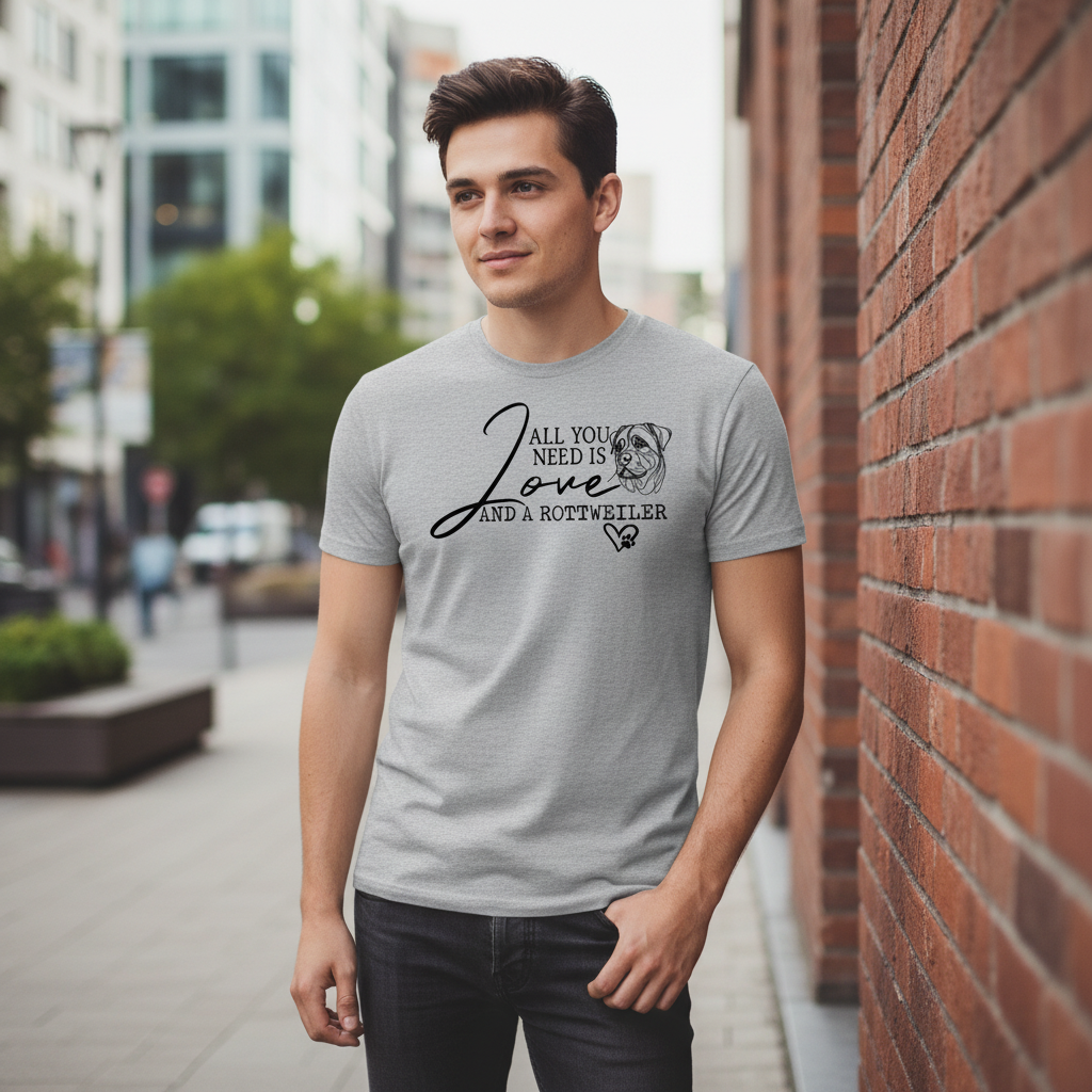T-Shirt All You Need Is Love And A Rottweiler