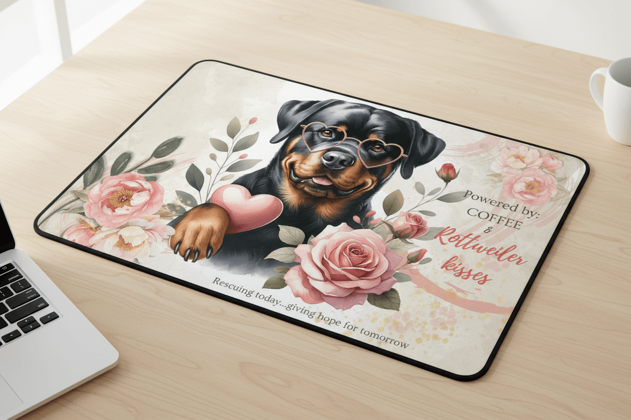 Powered by Coffee and Rottweiler Kisses