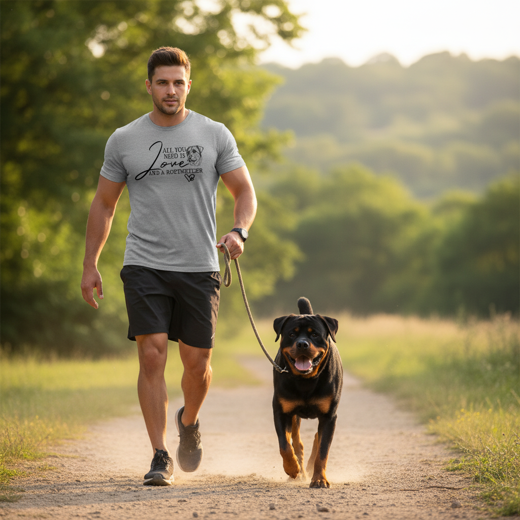 T-Shirt All You Need Is Love And A Rottweiler